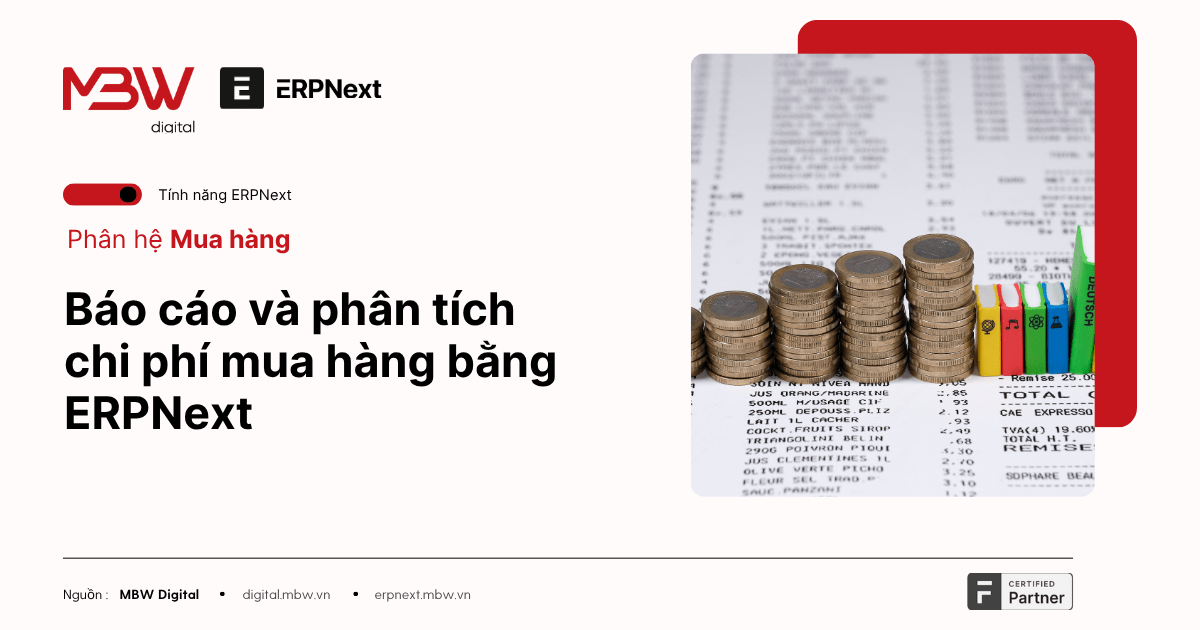 5. Báo cáo và phân tích chi phí mua hàng bằng ERPNext