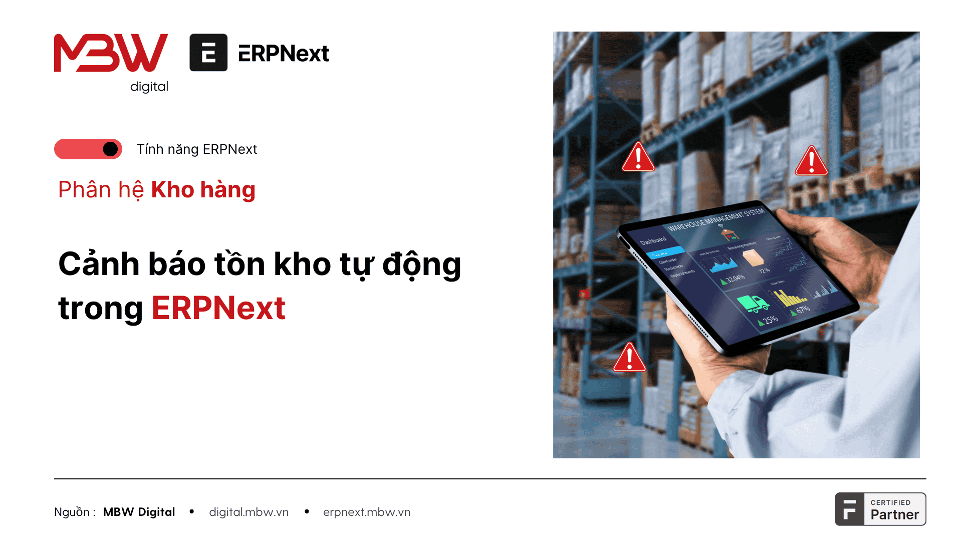 Cảnh báo tồn kho tự động trong ERPNext