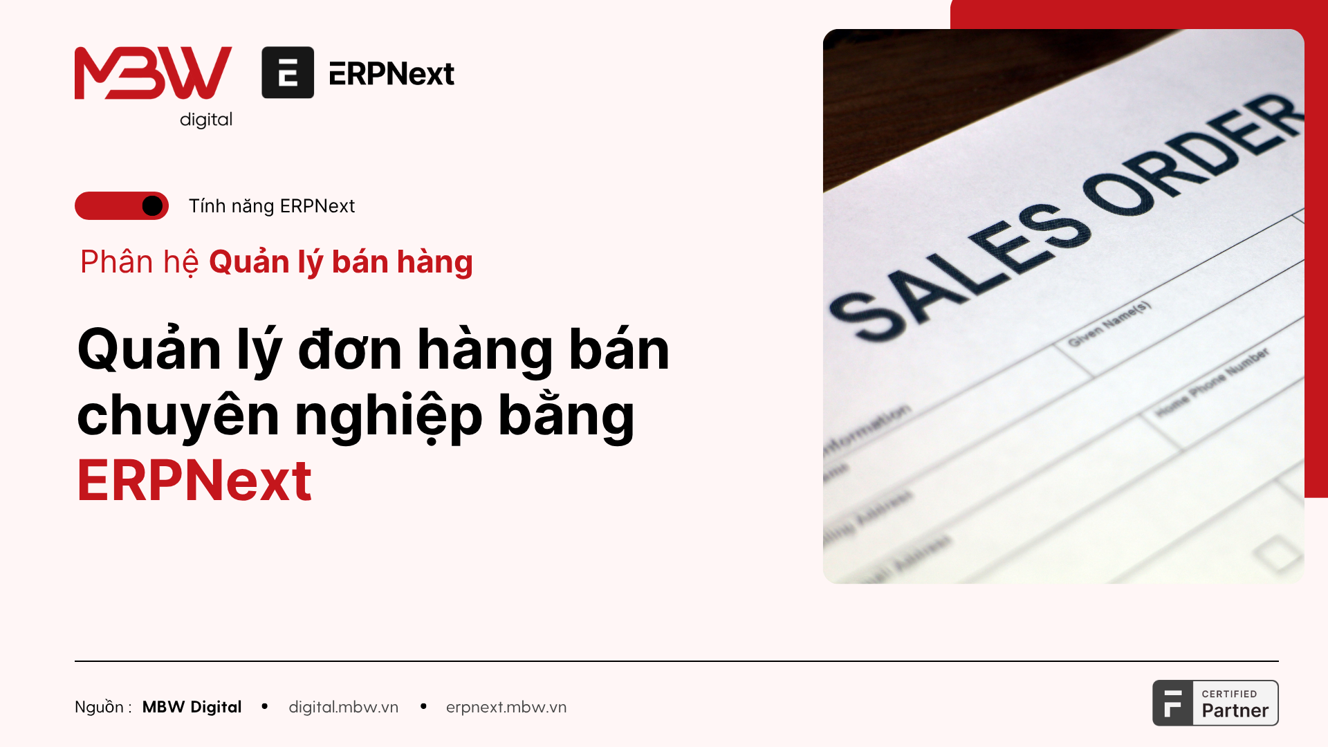 Quản lý đơn hàng bán chuyên nghiệp bằng ERPNext