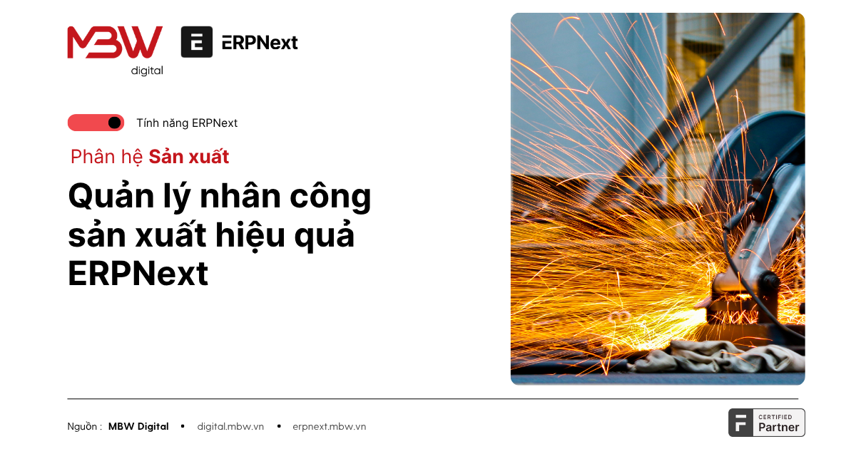 Quản lý nhân công sản xuất hiệu quả ERPNext