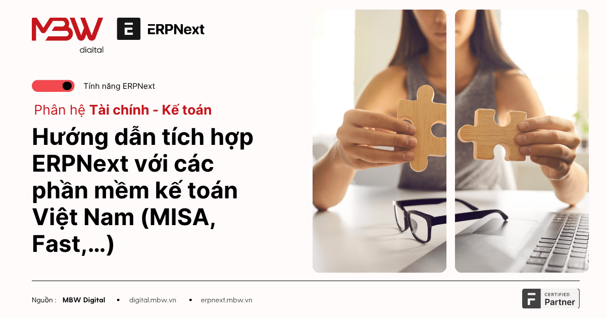 Tích hợp phần mềm kế toán ERPNext