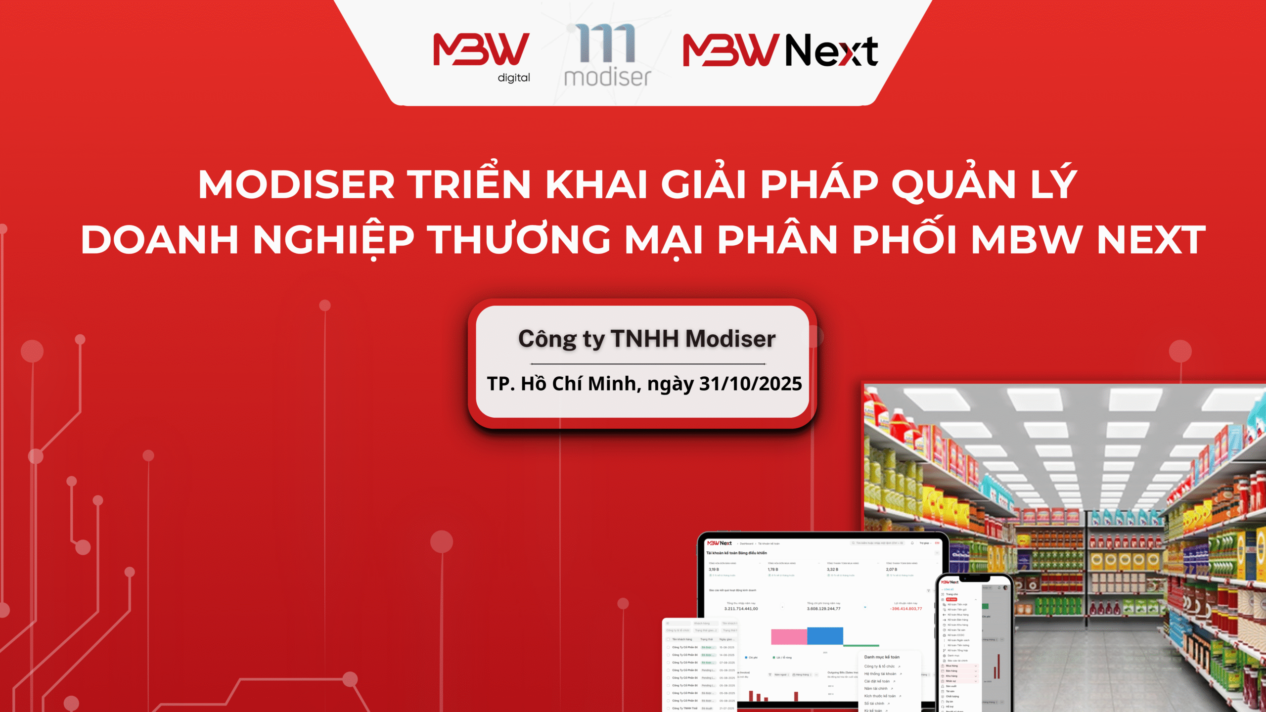 Modiser số hóa toàn diện doanh nghiệp & kênh phân phối với MBW Next